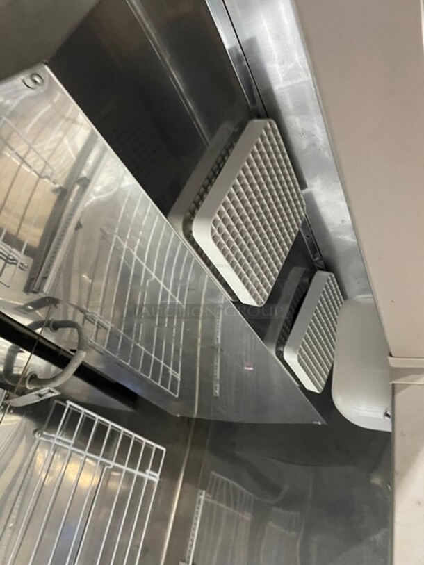 AWESOME! Master-Bilt Commercial Double Door Reach In Freezer! All Stainless Steel! With Poly Coated Racks! 115V 1PH! Model: F49-S SN: F49S-15050013! - Image 6 of 9