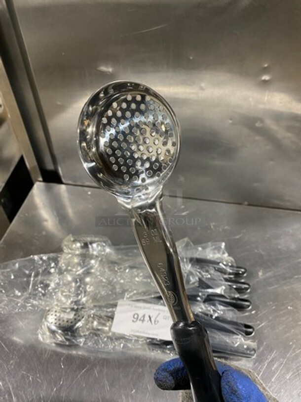 NEW! Perforated Serving Spoons! Stainless Steel With Cool Touch Handle! 6x Your Bid! - Image 3 of 6