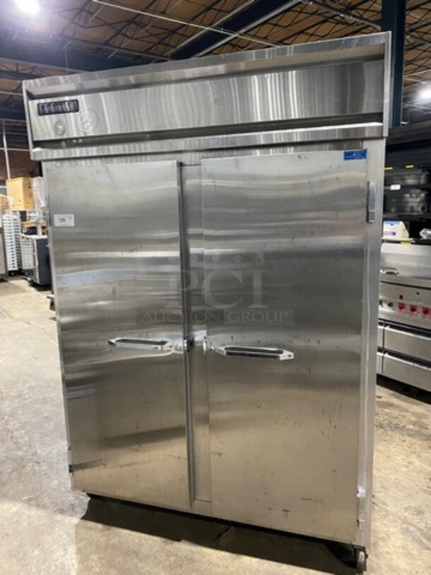 Continental Commercial 2 Door Reach In Freezer! All Stainless Steel! On Casters! Model: 2FE SN: 14810068 115V 60HZ 1 Phase