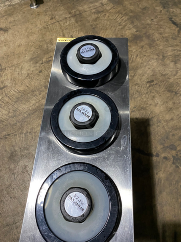 San Jamar Gourmet Commercial 3 Well Plate Dispenser! All Stainless Steel! - Image 4 of 5