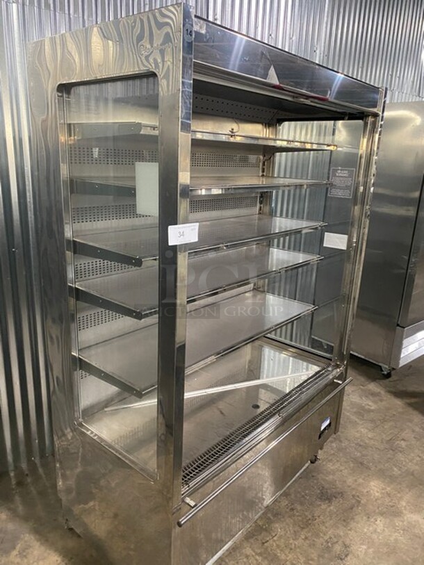 Karlos 200 M2 Stainless Steel Commercial Refrigerated Grab N Go Open Merchandiser! On Casters! SN: 50880 230V  - Image 10 of 10