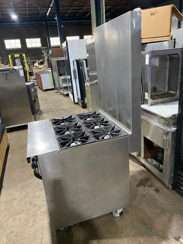 NICE! Southbend Commercial 6 Burner Stove! With Full Size Oven Underneath! With Raised Backsplash! All Stainless Steel! Model P32DBBB Serial 05M09248! On Casters! - Image 4 of 11