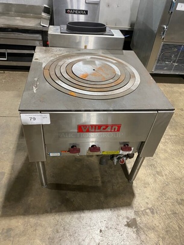 WOW! BRAND NEW! NEVER USED! Vulcan Commercial Natural Gas Powered 5 Ring Jet Burner Stock Pot! All Stainless Steel! On Legs! Model: SPR10005 SN: 481079555RS - Image 1 of 10