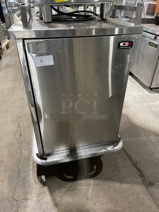 Carter-Hoffmann Commercial Single Door Meal/Tray Transport Cart! With Built In Pan Racks! All Stainless Steel! On Casters! Model: TE1S12 SN: 462731-052012!