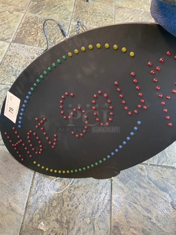 Light Up "Hot Soup" Sign! WORKING WHEN REMOVED! - Image 4 of 4