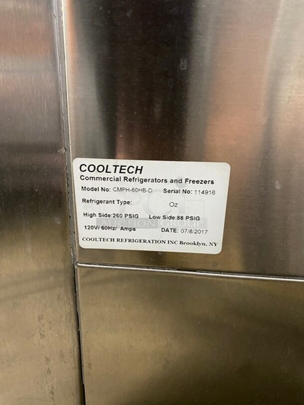 2017 Cooltech All Stainless Steel Commercial Floor Style Dry Display Case Merchandiser!  Model CMPH60HBD 120V! 1 Phase 60HZ!  - Image 7 of 8