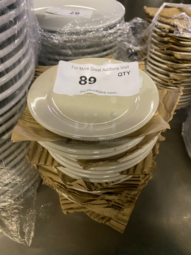 ALL ONE MONEY! NEW! White Ceramic Dessert Plates!