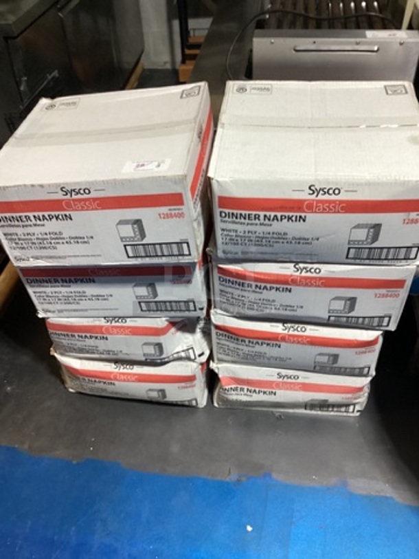 Sysco Classic Dinhner Napkins 17X17 IN White 2PLY 1/4 Fold 1200/Case
Your Bid x 8 - Image 2 of 3