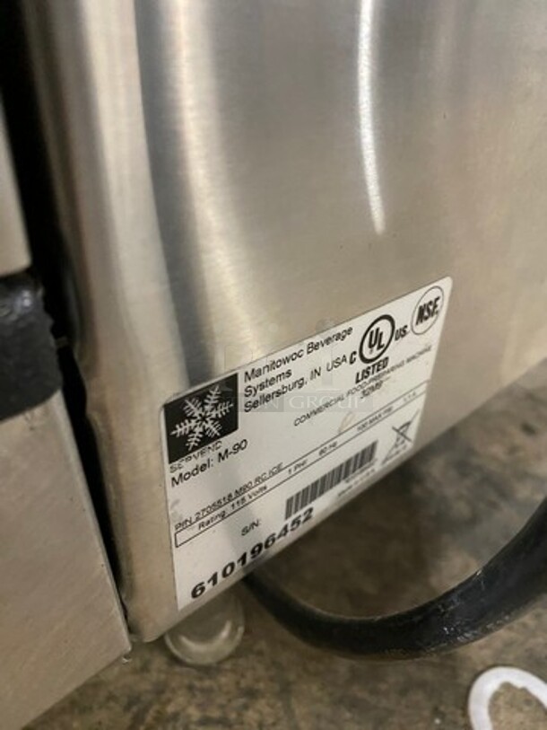 Manitowoc Commercial Countertop Ice Dispenser! All Stainless Steel! On Small Legs! Model: M90 SN: 610196452 115V 60HZ 1 Phase - Image 7 of 8