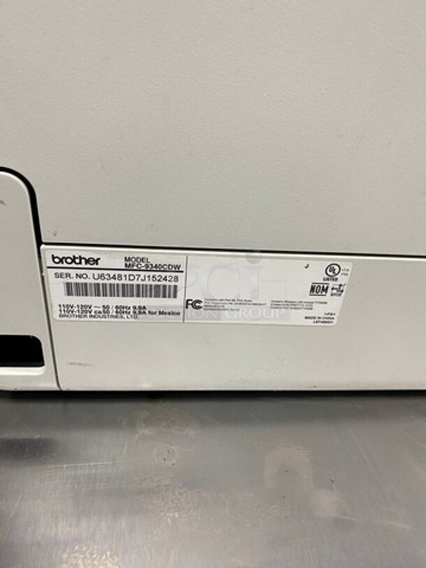Brother Countertop Printer/ Scanner/ Fax/ Copy Machine! Model: MFC9340CDW SN: U63481D7J152428 110/120V - Image 6 of 8