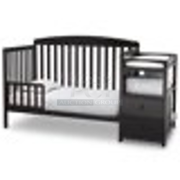 Delta Children Royal 4-in-1 Convertible Baby Crib and Changer, Dark Chocolate.                      72.00 x 30.00 x 41.25 - Image 6 of 9