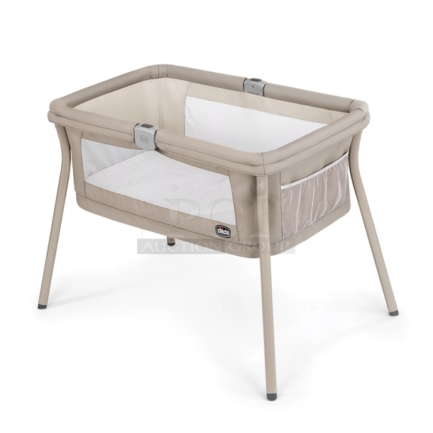 NEW!! (2) Chicco LullaGo Portable Bassinets, Sand. 2x Your Bid - Image 1 of 3