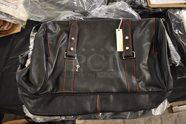 3 Caracalla Bagaglio Misano Nero Rosso Black Luggage Bags; 2 BRAND NEW. 3 Times Your Bid!