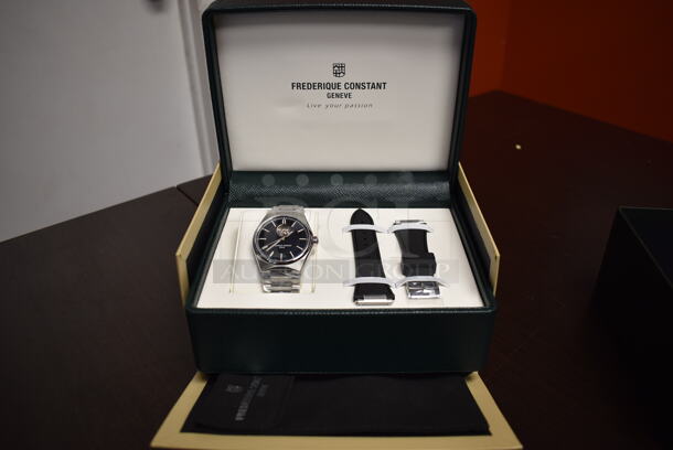 BRAND NEW IN BOX! Frederique Constant Highlife Automatic Black Dial Open Heart w/ Extra Strap FC-310B4NH6B Watch - Image 1 of 9