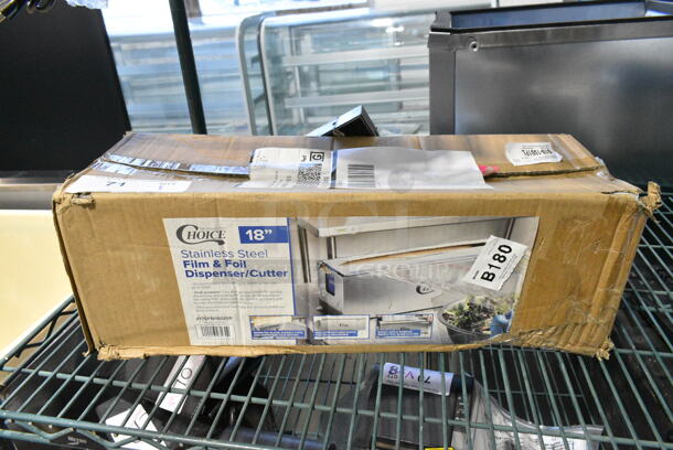 BRAND NEW IN BOX! Choice 176FM18DISP 18" Stainless Steel Film and Foil Dispenser and Cutter - Image 2 of 3