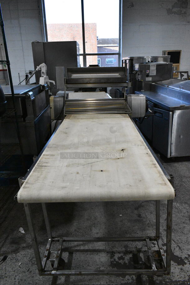 Seewer Rondo Metal Commercial Floor Style Reversible Dough Sheeter. Cannot Test Due To Cut Power Cord - Image 2 of 8