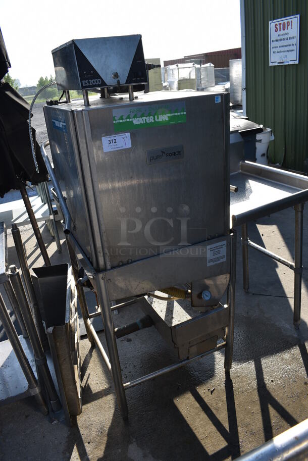 Ecolab Model ES-2000 Stainless Steel Commercial Floor Style Straight Pass Through Dishwasher. Goes GREAT w/ Lots 371 and 373! 115 Volts, 1 Phase. 32x30x65 - Image 2 of 7