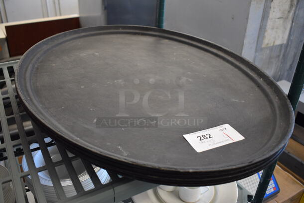 4 Oval Serving Trays. 31.5x23.5x1. 4 Times Your Bid!