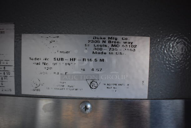 Duke SUB-HF-R165 M Stainless Steel Commercial Soup Warmer. 120 Volts, 1 Phase. 16.5x34.5x54 - Image 6 of 8