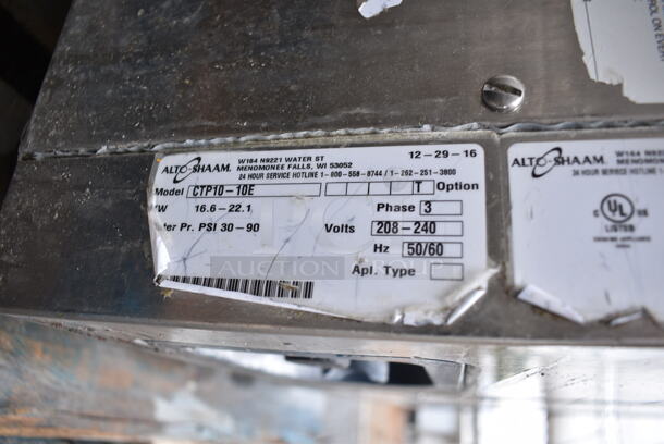 2016 Alto Shaam CTP10-10E Stainless Steel Commercial Electric Powered Combi Convection Oven w/ Stand. 208-240 Volts, 3 Phase. - Image 6 of 6