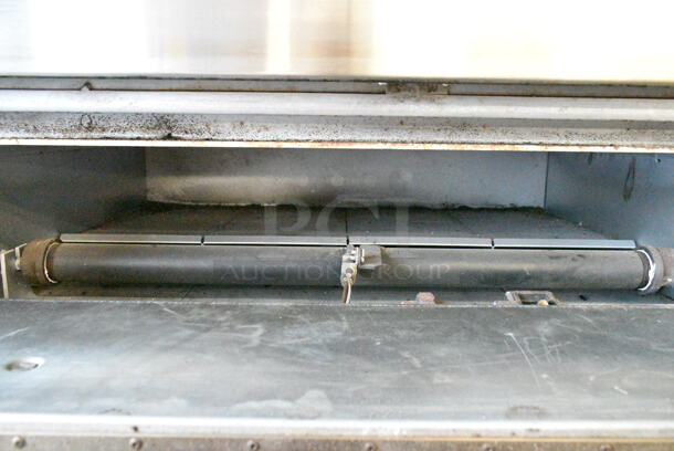 2 2021 Bakers Pride 151 Stainless Steel Commercial Natural Gas Powered Single Deck Pizza Oven w/ Cooking Stones on Metal Legs. 48,000 BTU. 2 Times Your Bid!  - Image 5 of 12