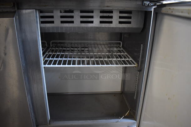 Adcraft SLM-2D Stainless Steel Commercial Sandwich Salad Prep Table Bain Marie Mega Top on Commercial Casters. 115 Volts, 1 Phase. 47x34x46.5. Tested and Powers On But Does Not Get Cold - Image 7 of 9