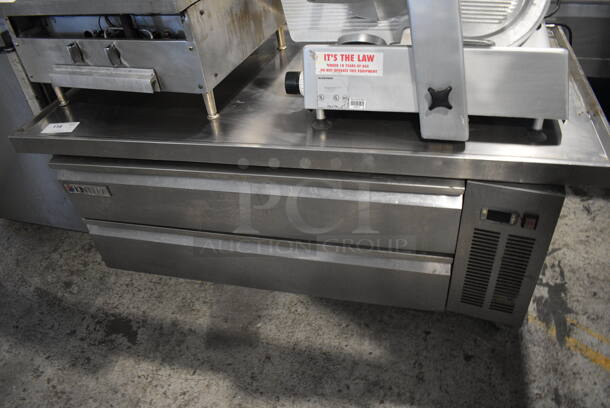 Kintera KCB60X Commercial Stainless Steel Two-Door Refrigerated Chef Base. 115V. Tested and Working!