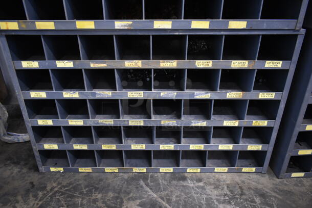 2 Metal 40 Cubby Units w/ Contents of Various Hardware. 2 Times Your Bid! - Image 3 of 4