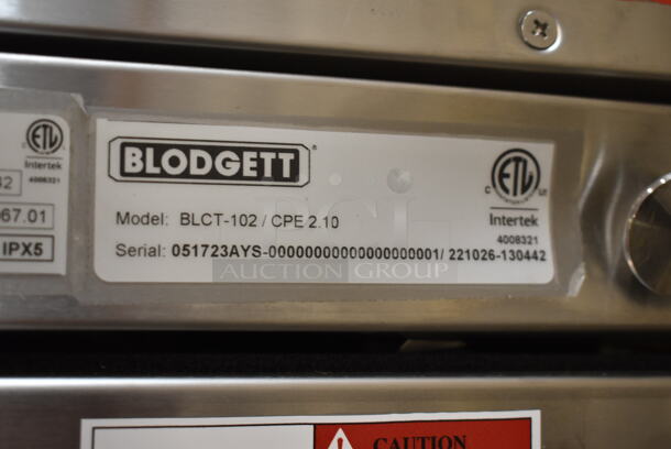 BRAND NEW SCRATCH AND DENT! Blodgett BLCT102E/CPE 2.10 Stainless Steel Commercial Electric Powered Combi Convection Oven w/ View Through Door, Metal Oven Racks and Stand. 208 Volts, 3 Phase.  - Image 9 of 9
