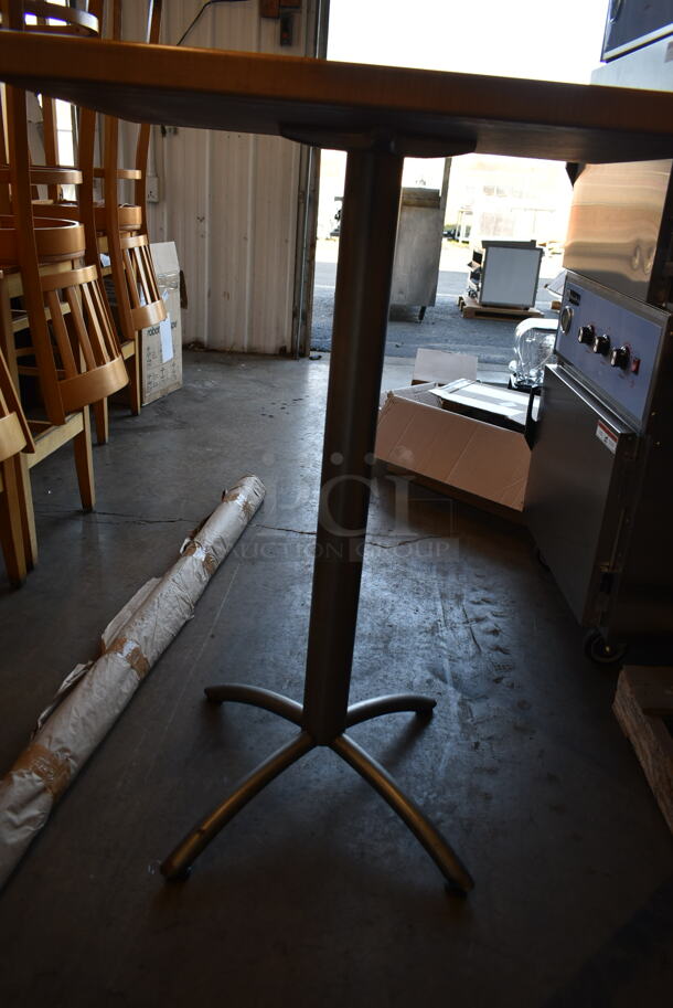 6 Wood Pattern Rectangular Bar Height Tables. 6 Times Your Bid! - Image 5 of 5
