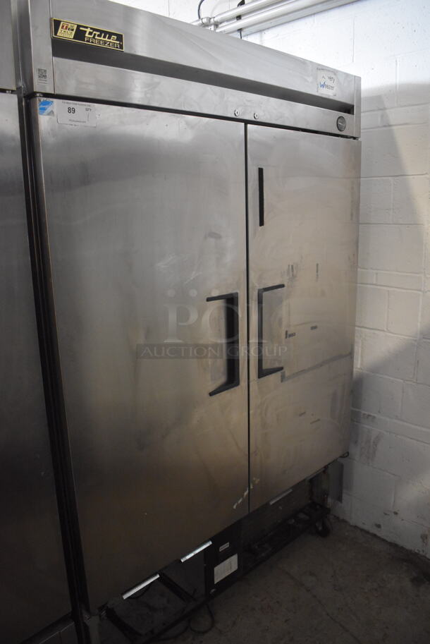 2013 True T-49F Commercial Stainless Steel Reach In Electric Powered Freezer With Polycoated Racks on Commercial Casters. 115V/ 1 Phase. Tested And Powers On But Does Not Get Cold - Image 1 of 6