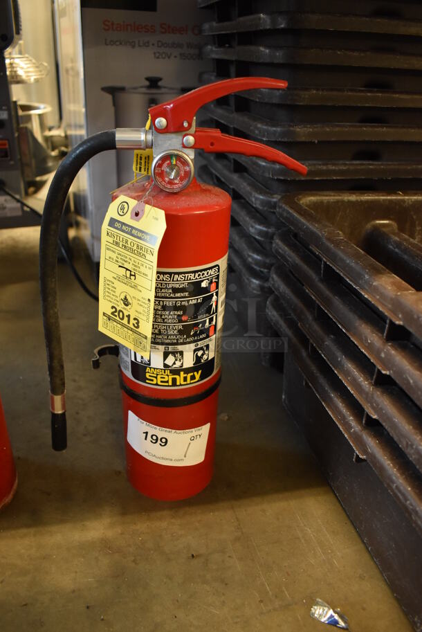 Ansul Sentry Fire Extinguisher. Buyer Must Pick Up - We Will Not Ship This Item.  9x4.5x17