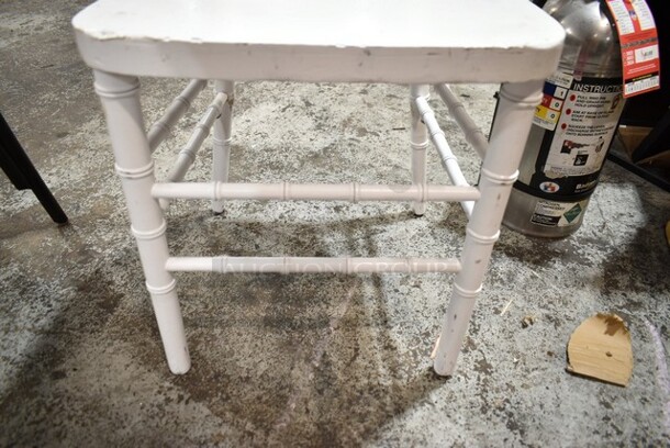 White Chivari Dining Height Banquet Chair.  - Image 2 of 2