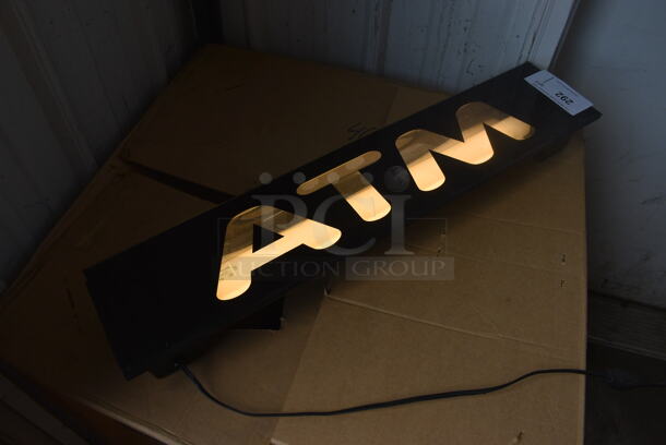 ATM Light Up Sign. 28.5x6.5x3. Tested and Working! - Image 4 of 5