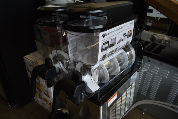 BRAND NEW SCRATCH AND DENT! 2022 Bunn ULTRA-2 Stainless Steel Commercial Countertop 2 Hopper Slushie Machine. 115 Volts, 1 Phase. Tested and Working! - Image 5 of 8