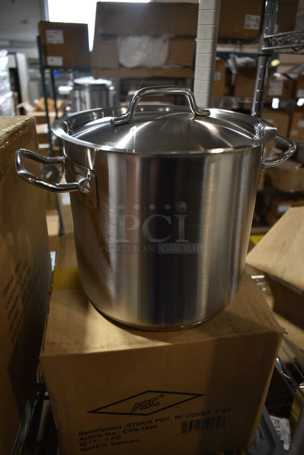 2 Box of BRAND NEW! ABC Boelter CSS-1006 Induction Ready Stock Pot With Cover. 2 Times Your Bid! - Image 3 of 5
