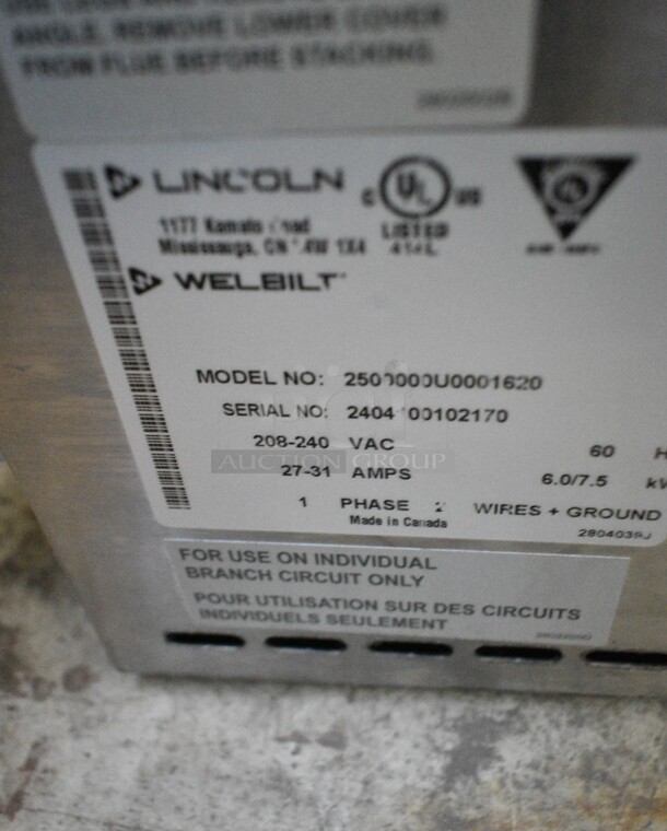 2 LIKE NEW! 2024 Lincoln Impinger 2500000U0001620 Stainless Steel Commercial 2500 Series Countertop Impinger (DCTI) Electric Conveyor Oven with Digital Controls and Extended 50" Belt - 208-240 Volts, 1 Phase. 2 Times Your Bid!  - Image 12 of 12