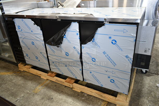 BRAND NEW SCRATCH AND DENT! Beverage Air DD78HC-1-B-069 (2) Triple Tap Kegerator Beer Dispenser - Black, (4) 1/2 Keg Capacity. 115 Volts, 1 Phase. Tested and Working! - Image 3 of 12