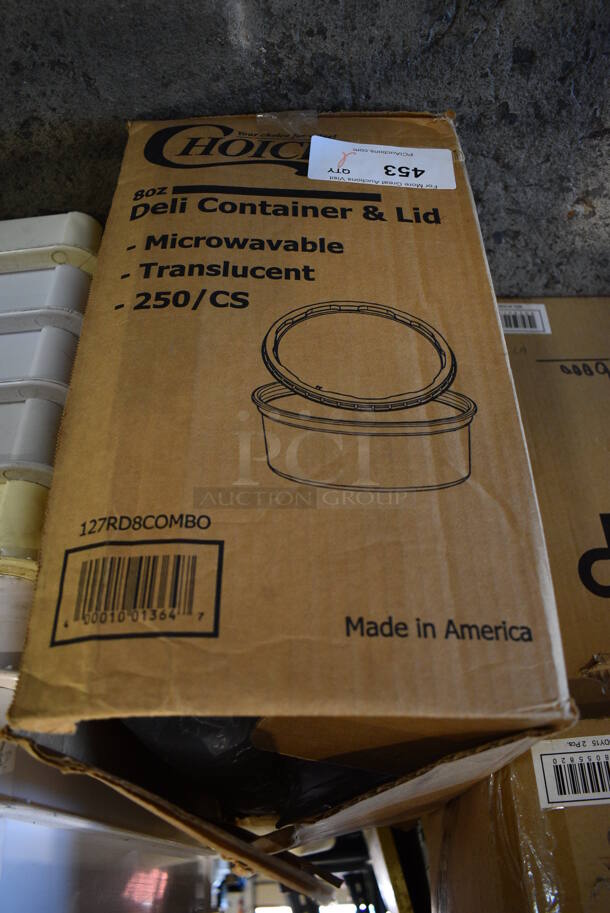 ALL ONE MONEY! Lot of BRAND NEW Choice Plastic Deli Containers and Lids - Image 4 of 4