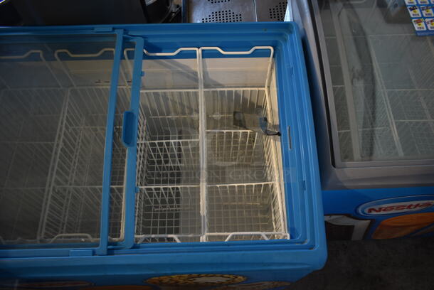 AHT RIO S 100 Metal Commercial Chest Freezer Merchandiser on Commercial Casters. 120 Volts, 1 Phase. Tested and Powers On But Does Not Get Cold - Image 10 of 12