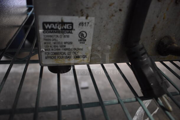 Waring WPG250 Stainless Steel Commercial Countertop Panini Press. 120 Volts, 1 Phase. 19x17x10. Tested and Working! - Image 6 of 6