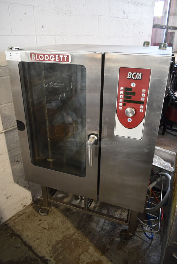 Blodgett BCM-101/K1.10 Stainless Steel Commercial Electric Powered Combi Convection Oven on Pan Rack w/ Commercial Casters. 208 Volts, 3 Phase.  - Image 1 of 11