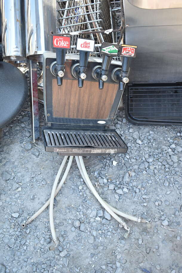 Metal 4 Flavor Carbonated Beverage Dispenser. - Image 3 of 3