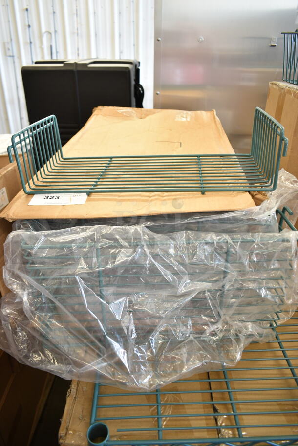 BRAND NEW! Lot of 10 Quantum Green Finish Store Grid Shelves - Image 2 of 3