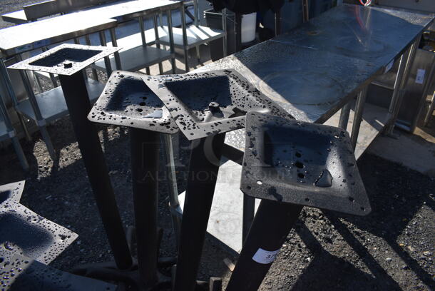 4 Black Metal Bar Height Table Bases. 22x22x40. 4 Times Your Bid! - Image 2 of 3