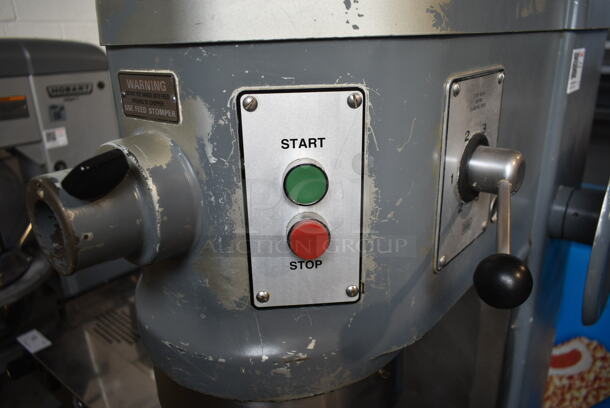 Hobart H-600 Metal Commercial Floor Style 60 Quart Planetary Dough Mixer w/ Stainless Steel Mixing Bowl and Paddle Attachment. 200 Volts, 3 Phase.  - Image 6 of 10