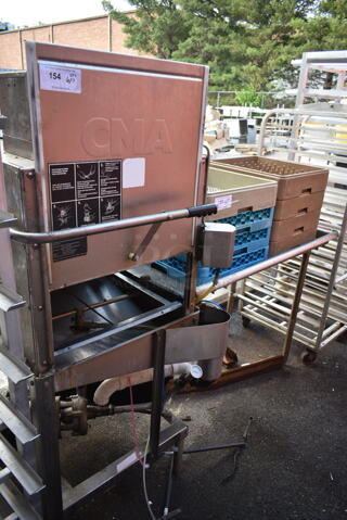 CMA EC-2 Stainless Steel Commercial Corner Pass Through Dishwasher w/ Right Side Clean Side Dish Washer Table. 115 Volts, 1 Phase. 