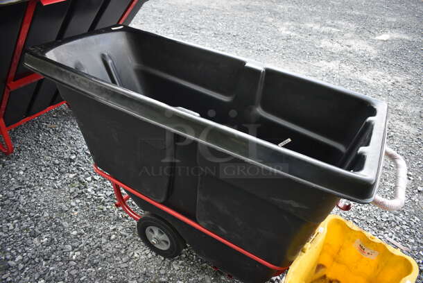 BRAND NEW! Rubbermaid Black Poly Portable Bin on Commercial Casters. 62x27x38 - Image 2 of 4