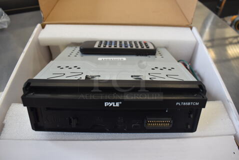 IN ORIGINAL BOX! Pyle PLT85BTCM Car Stereo Receiver System. 7.5x7.5x2.5