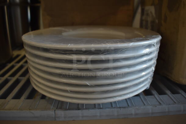 Box of 8 BRAND NEW! White Ceramic Plates. 9.5x9.5x1 - Image 2 of 3